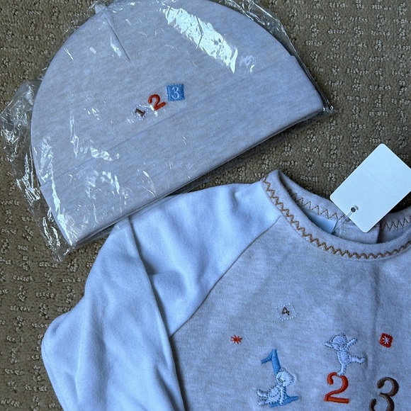 NWT Crème de la Crème Pima Cotton Bear Layette Set 3-6 Months - Picture 4 of 7